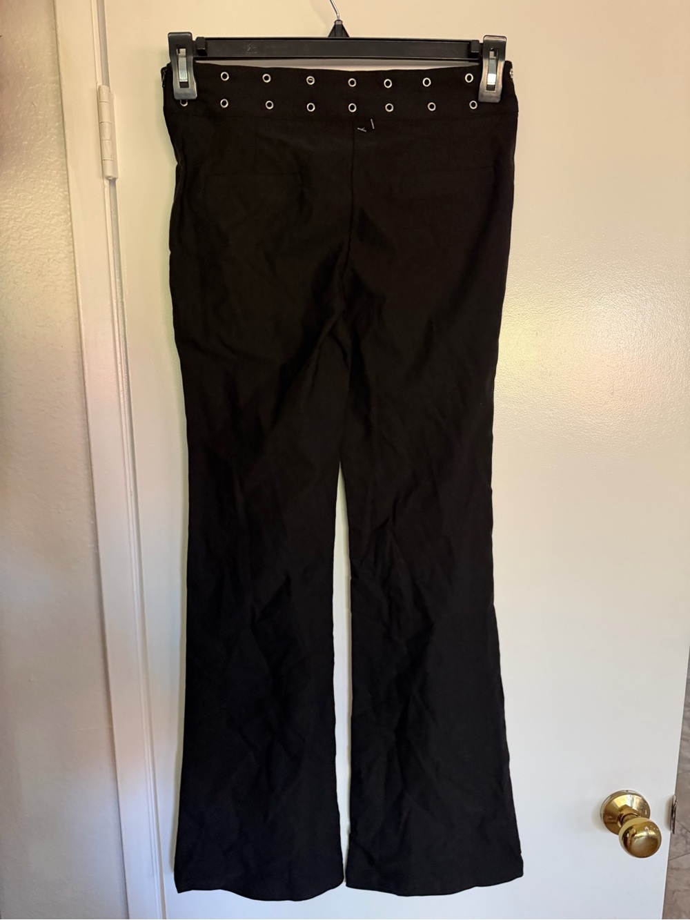 Princess Polly Black Stud-Trim High-Rise Flare Pants - Picture 4 of 12